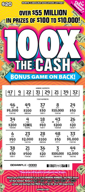 100x cash scratch off|8 Grand Prizes. 100X THE CASH .
